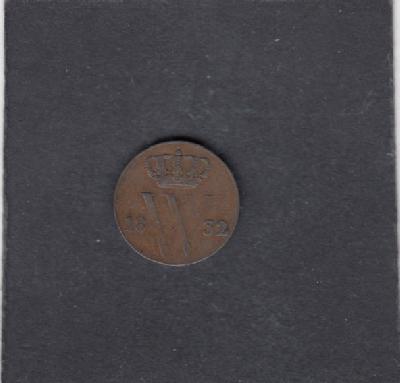 Beschrijving: 1/2 Cent WILLEM I